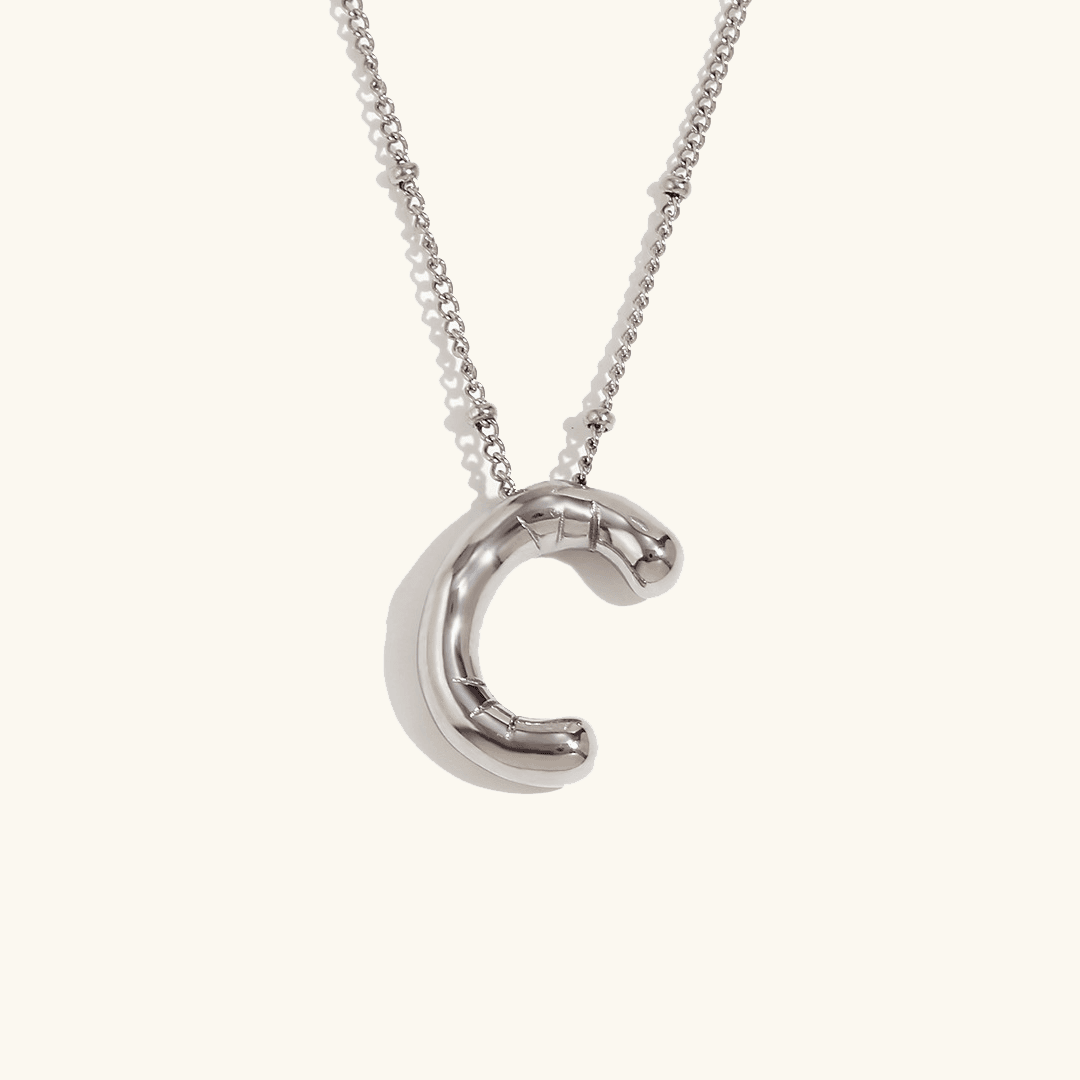 Balloon Initial Pendant Necklace - RIYOVA Jewelry