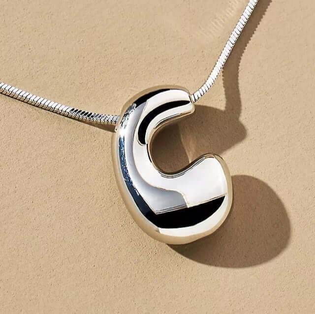 Yumi Bubble Initial Necklace - RIYOVA Jewelry