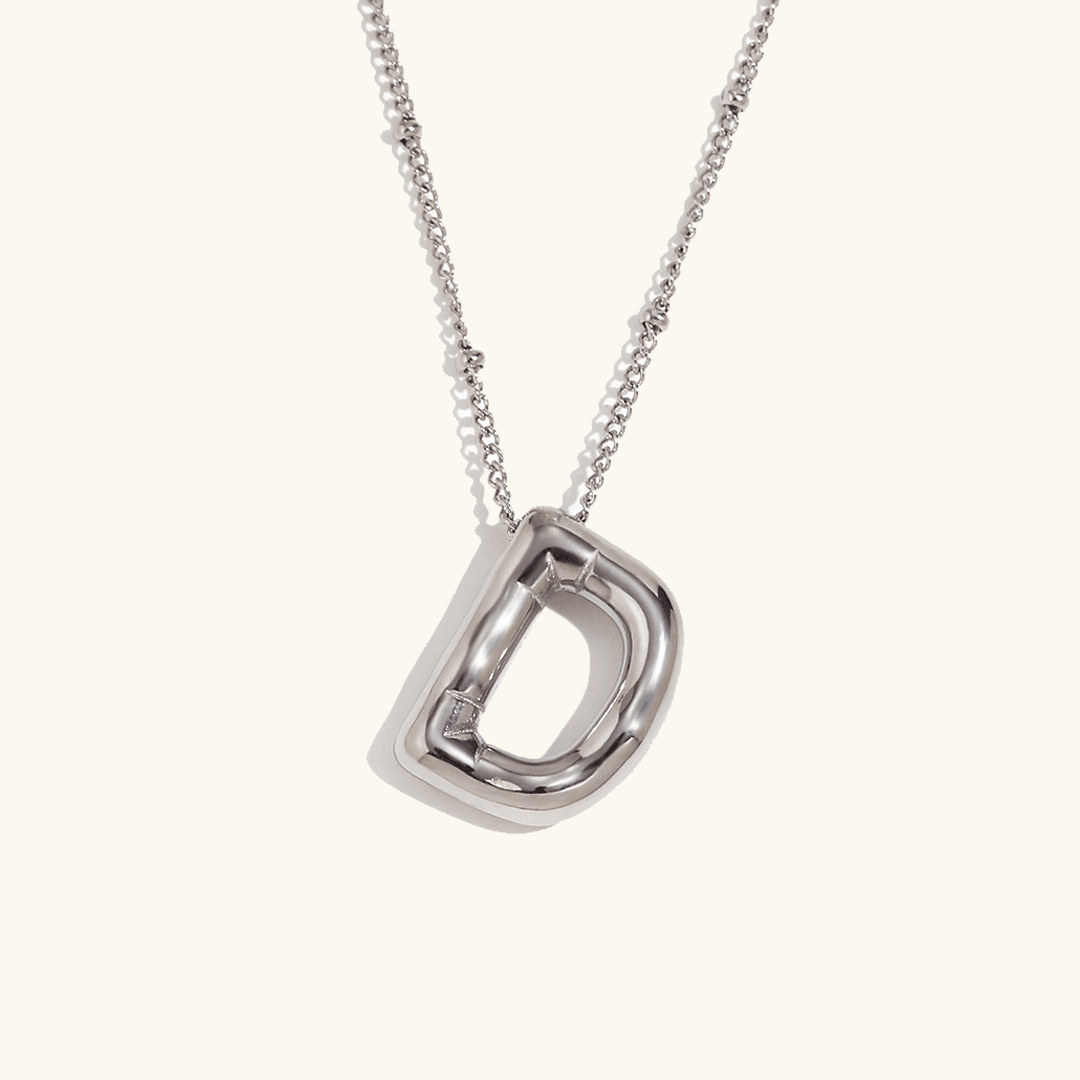 Balloon Initial Pendant Necklace - RIYOVA Jewelry
