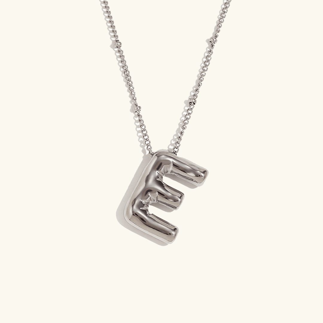 Balloon Initial Pendant Necklace - RIYOVA Jewelry