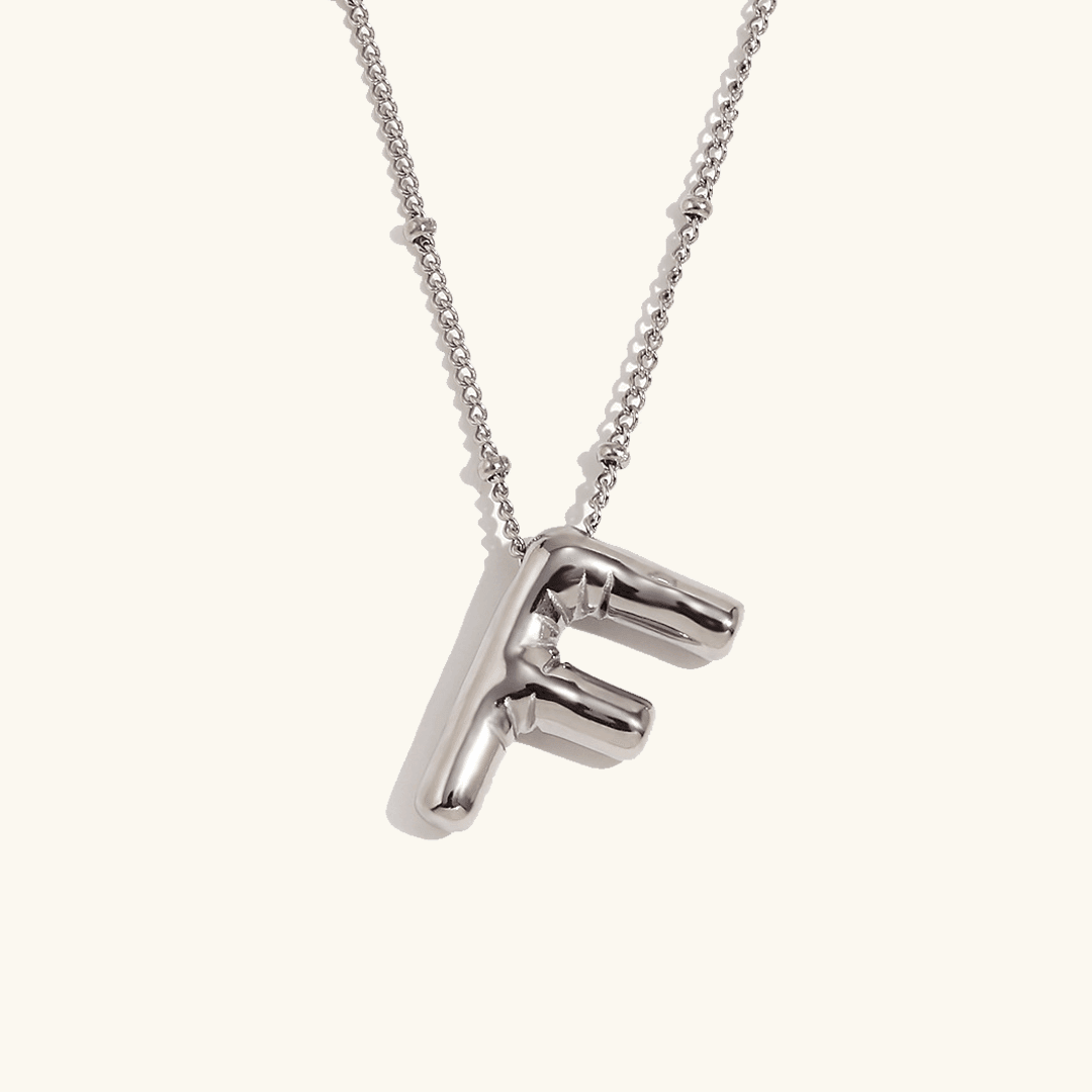 Balloon Initial Pendant Necklace - RIYOVA Jewelry