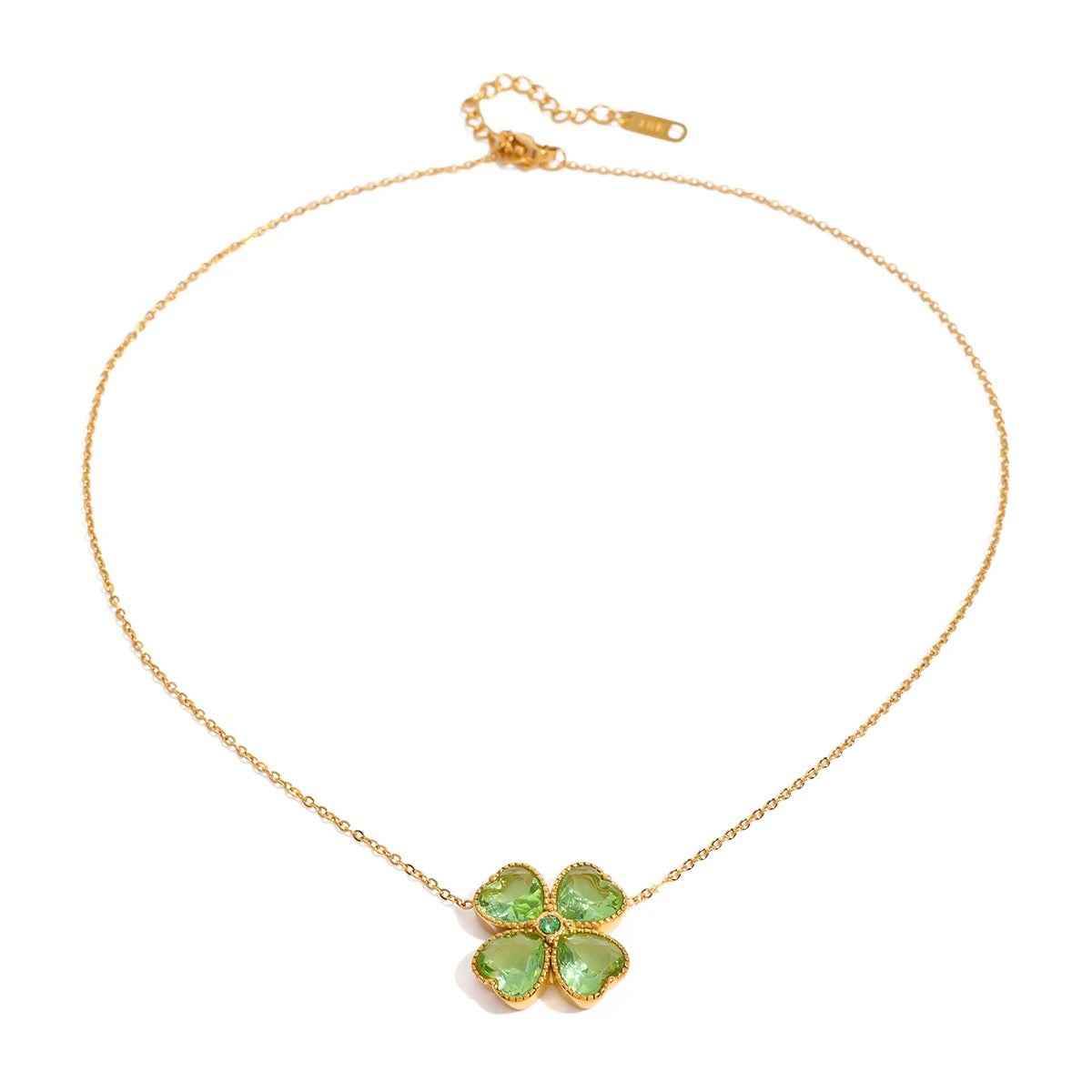Clover Necklace & Earrings Set - RIYOVA Jewelry