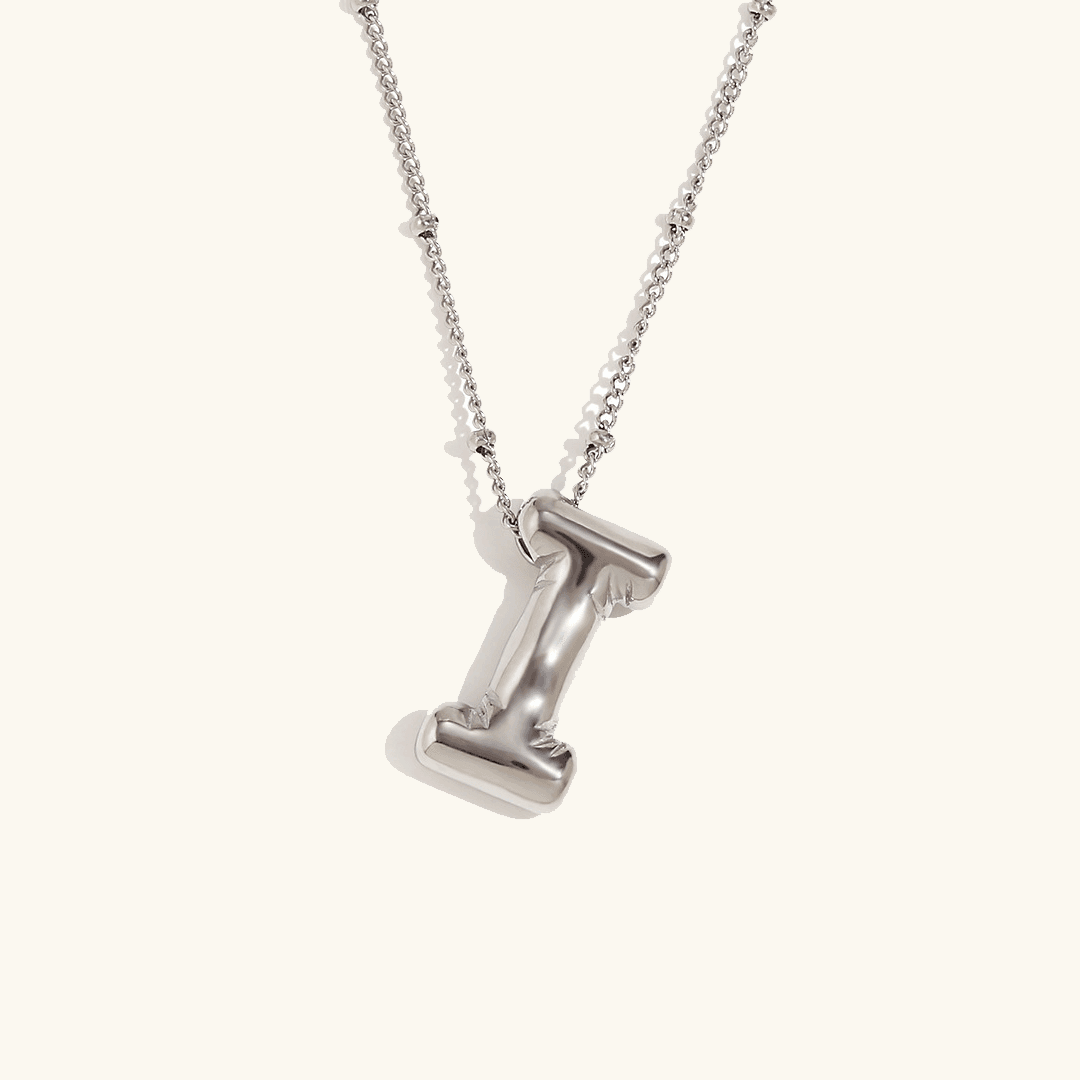 Balloon Initial Pendant Necklace - RIYOVA Jewelry