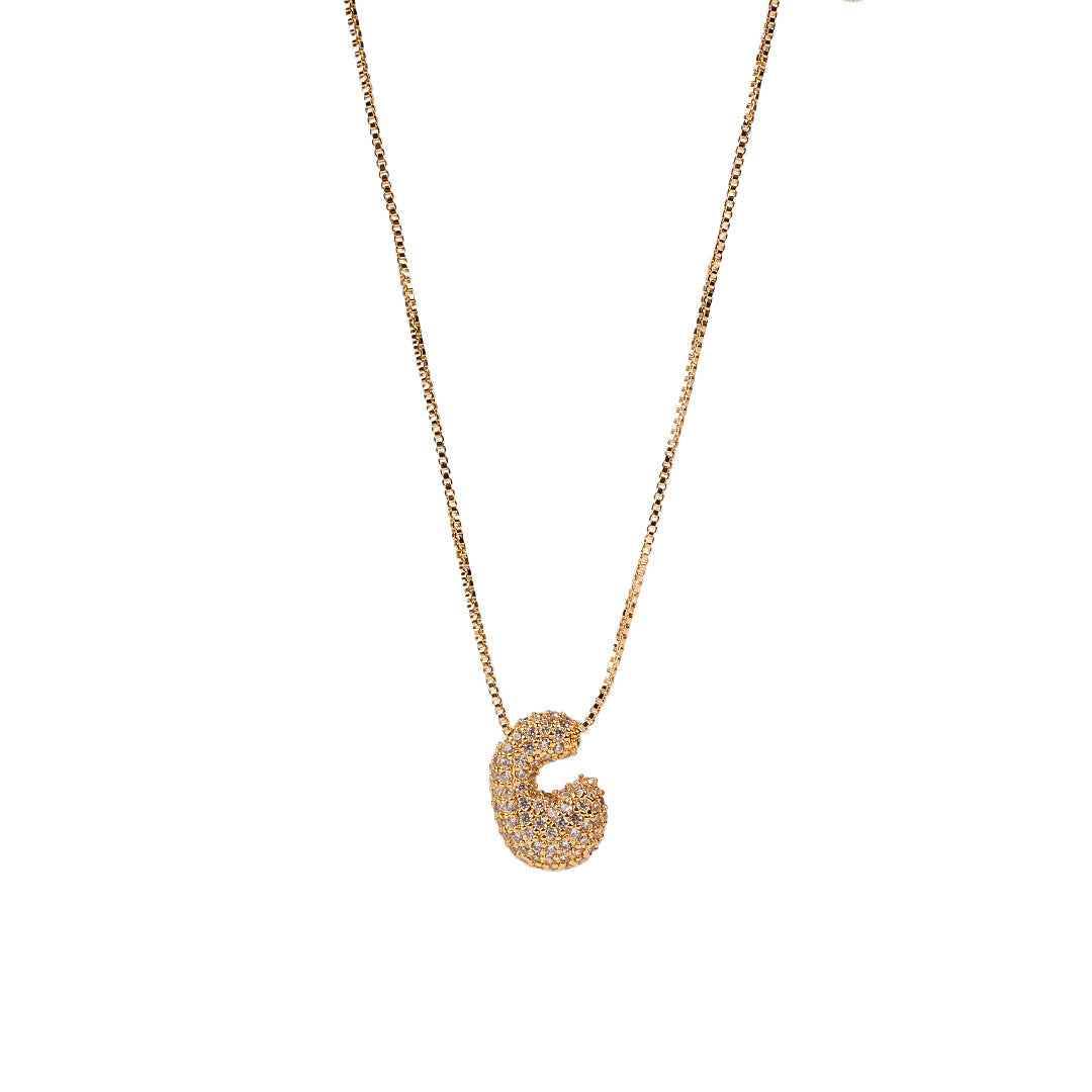 Sia Sparkling Initial Necklace - RIYOVA Jewelry