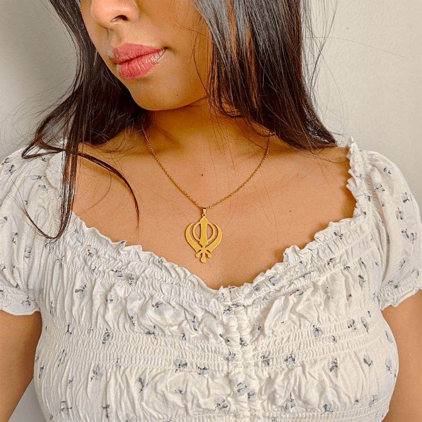 Khanda Aura Necklace - RIYOVA Jewelry