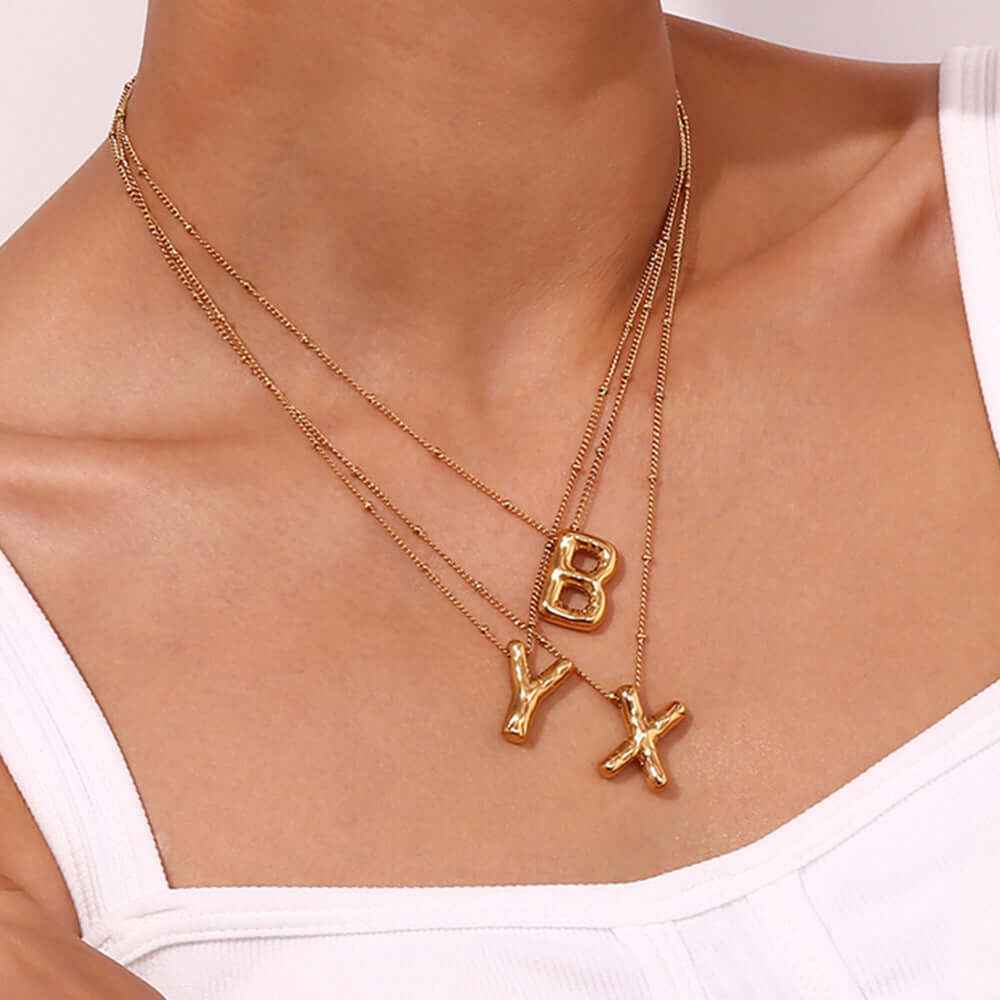 Balloon Initial Pendant Necklace