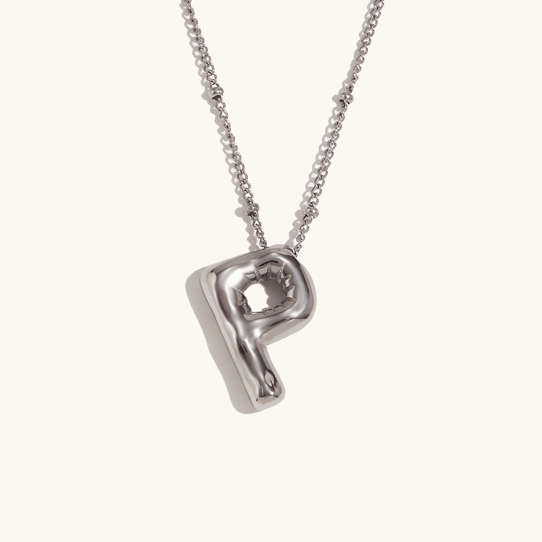 Balloon Initial Pendant Necklace - RIYOVA Jewelry