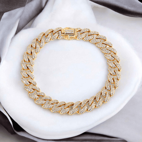 Monika Moissanite Cuba Bracelet - RIYOVA Jewelry