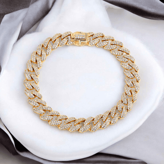 Monika Moissanite Cuba Bracelet - RIYOVA Jewelry