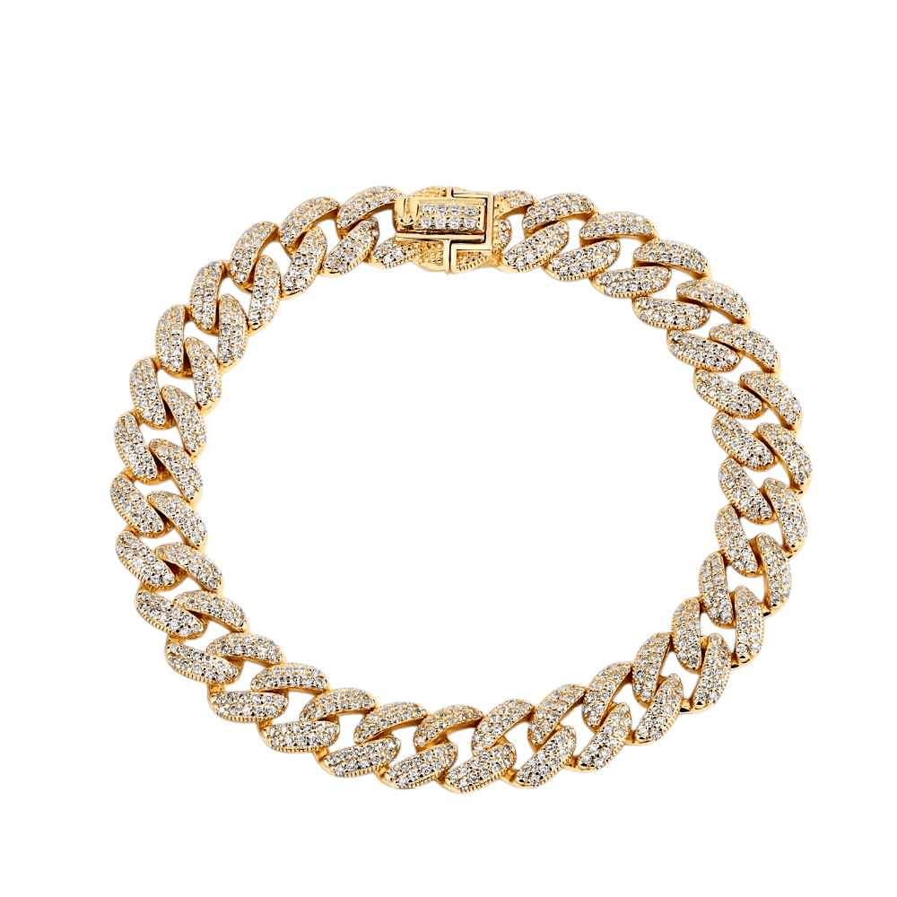 Monika Moissanite Cuba Bracelet - RIYOVA Jewelry