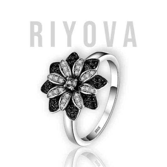 Smoky Blossom Ring - RIYOVA Jewelry