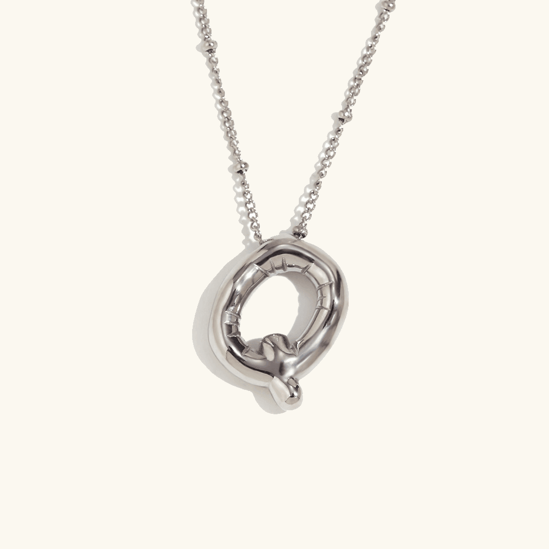 Balloon Initial Pendant Necklace - RIYOVA Jewelry