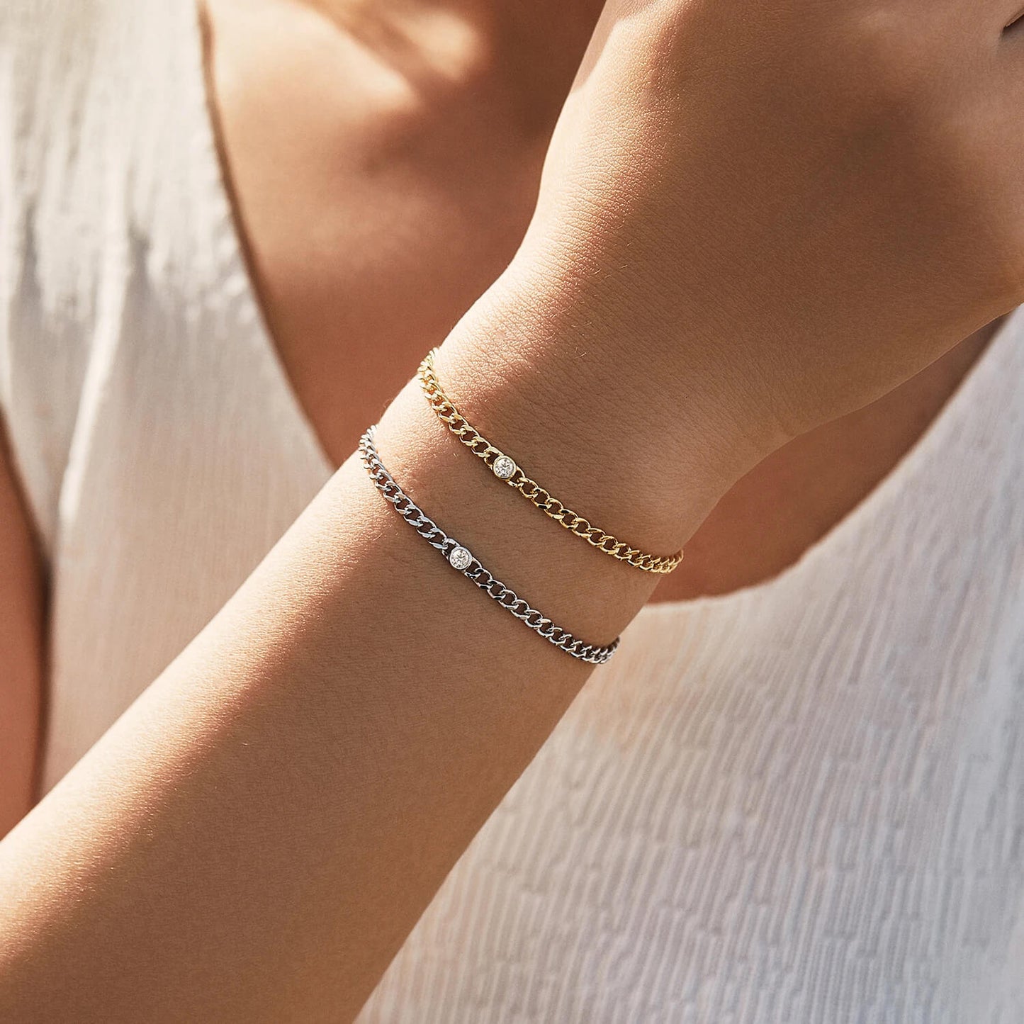 RIYOVA® Moissanite Link Bracelet