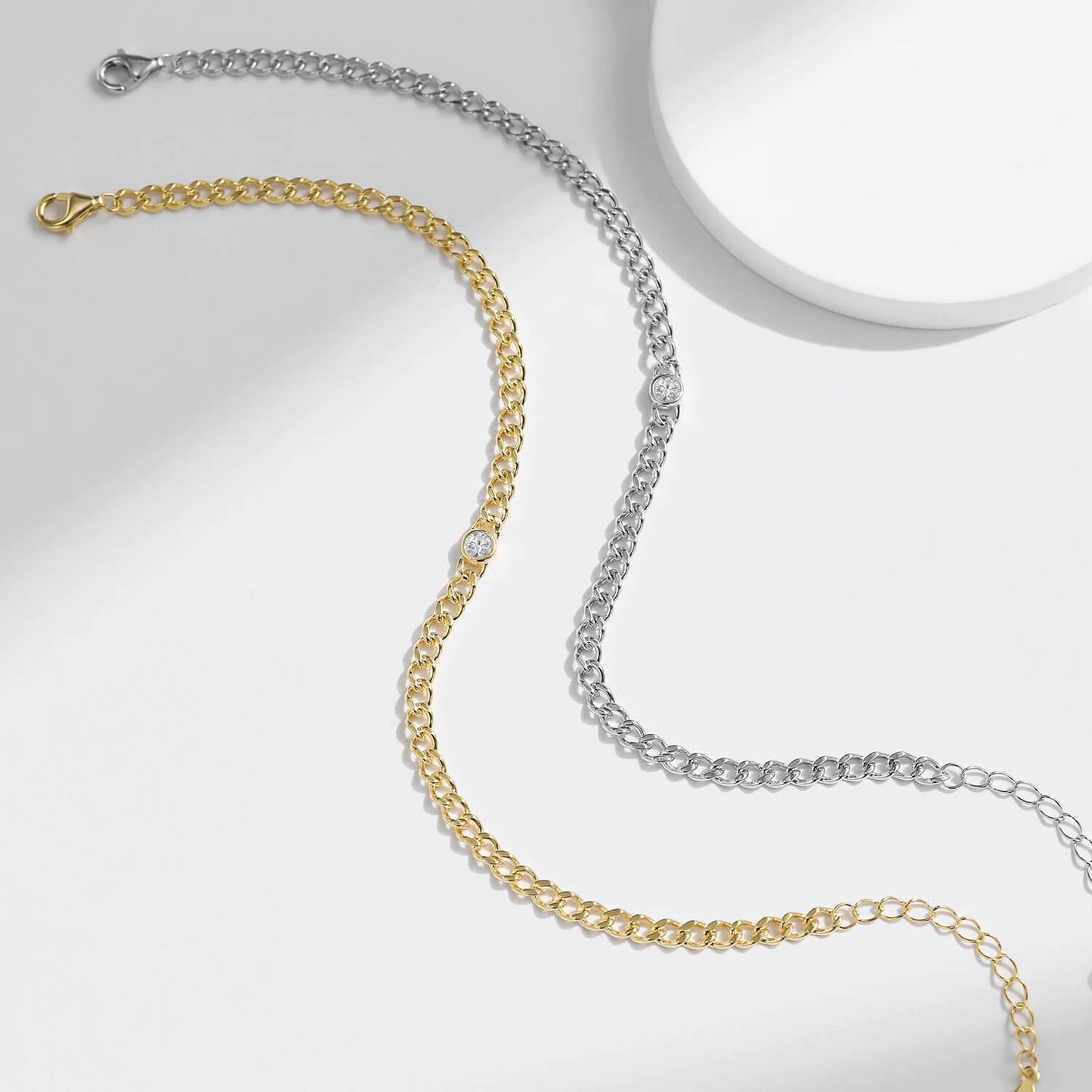 RIYOVA® Moissanite Link Bracelet
