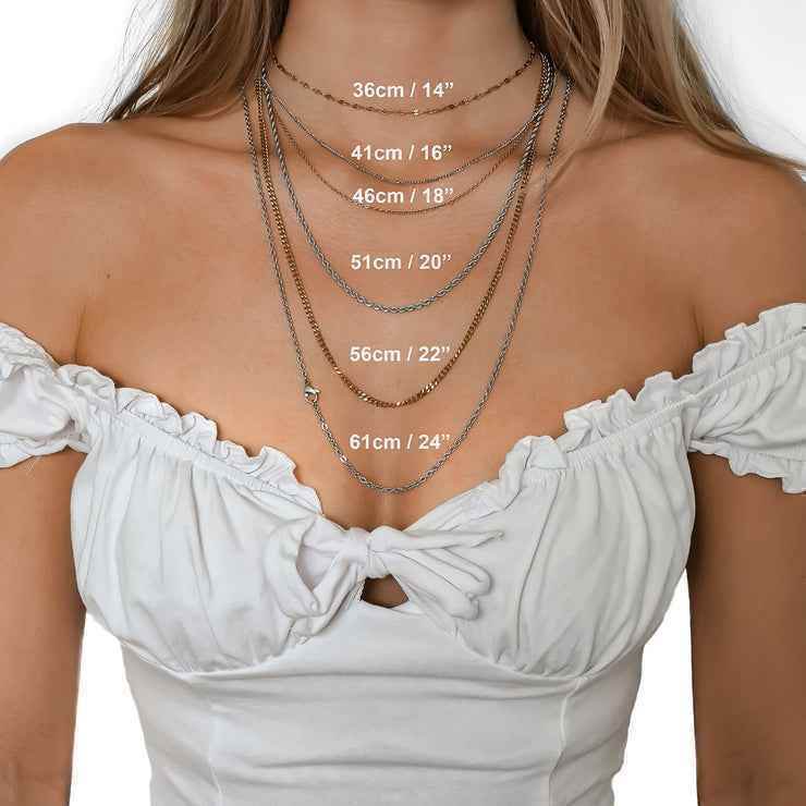 Custom Arabic Zirconia Necklace - RIYOVA Jewelry