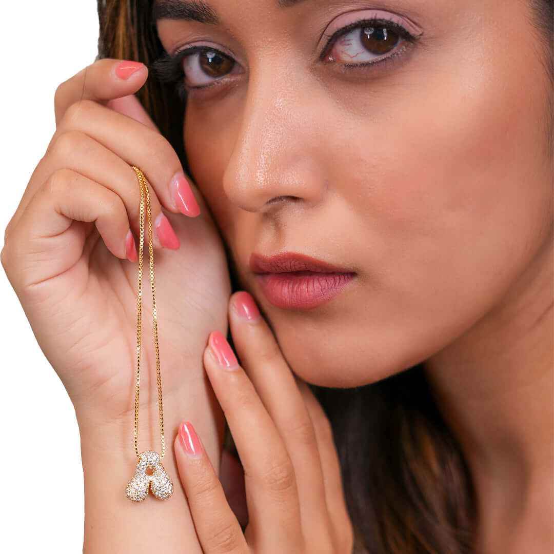 Sia Sparkling Initial Necklace - RIYOVA Jewelry