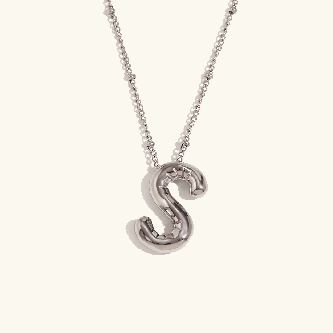 Balloon Initial Pendant Necklace - RIYOVA Jewelry