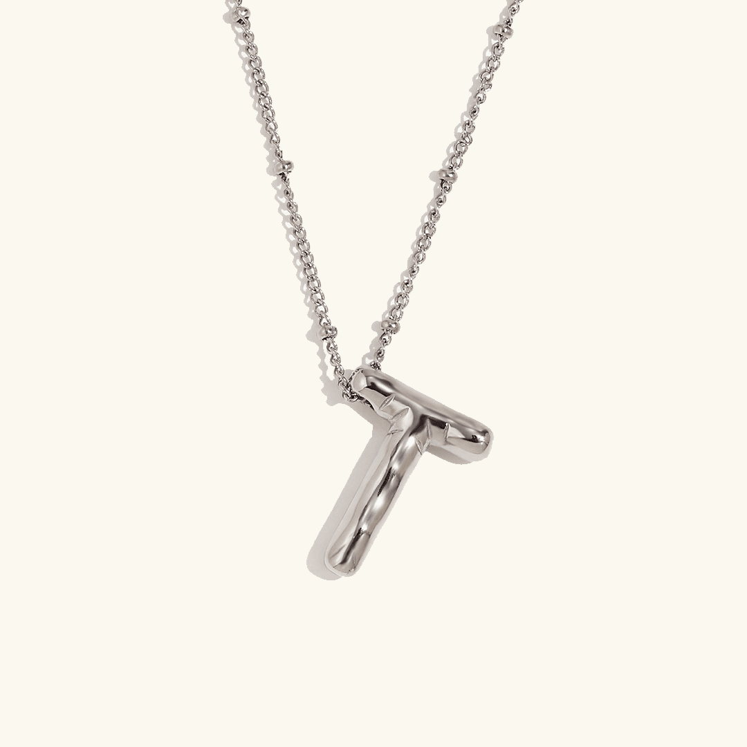 Balloon Initial Pendant Necklace - RIYOVA Jewelry