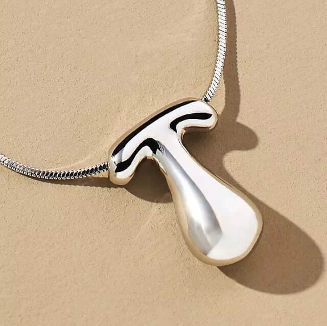 Yumi Bubble Initial Necklace - RIYOVA Jewelry