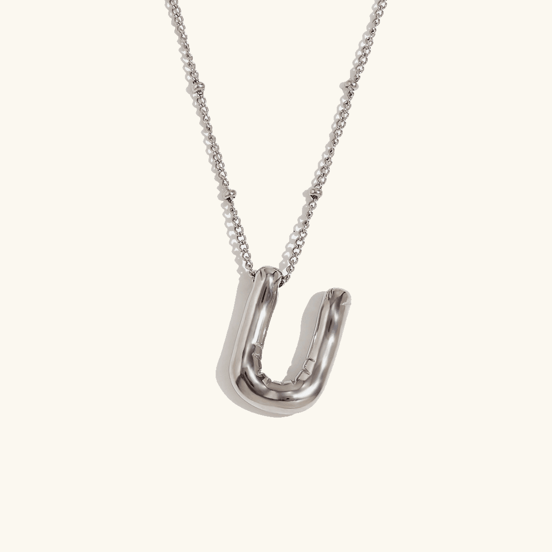 Balloon Initial Pendant Necklace - RIYOVA Jewelry