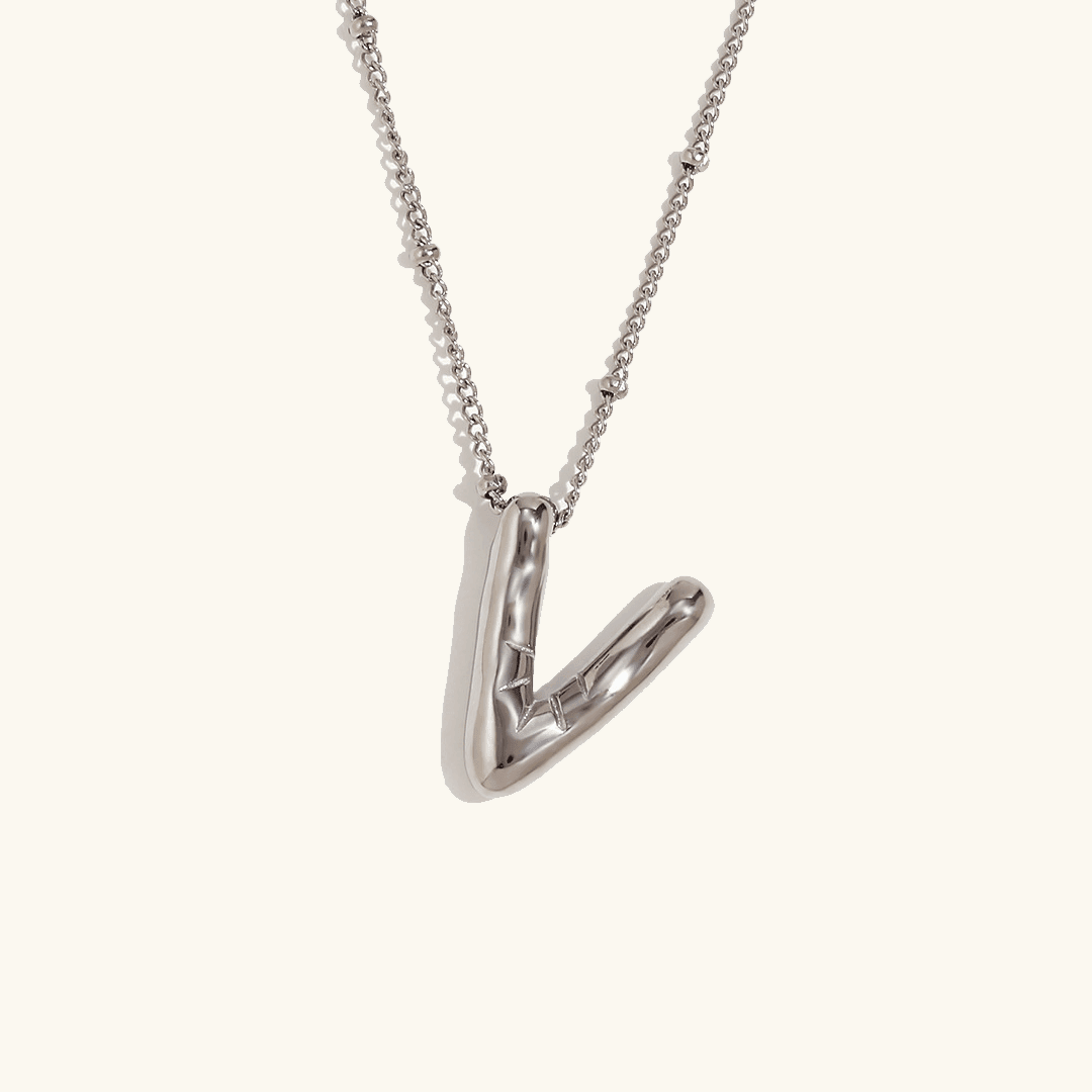 Balloon Initial Pendant Necklace - RIYOVA Jewelry