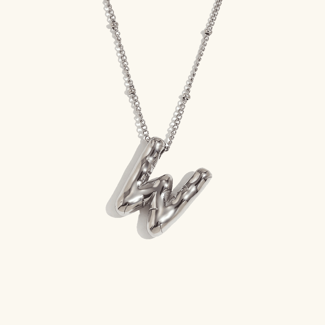 Balloon Initial Pendant Necklace - RIYOVA Jewelry
