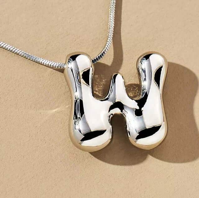 Yumi Bubble Initial Necklace - RIYOVA Jewelry