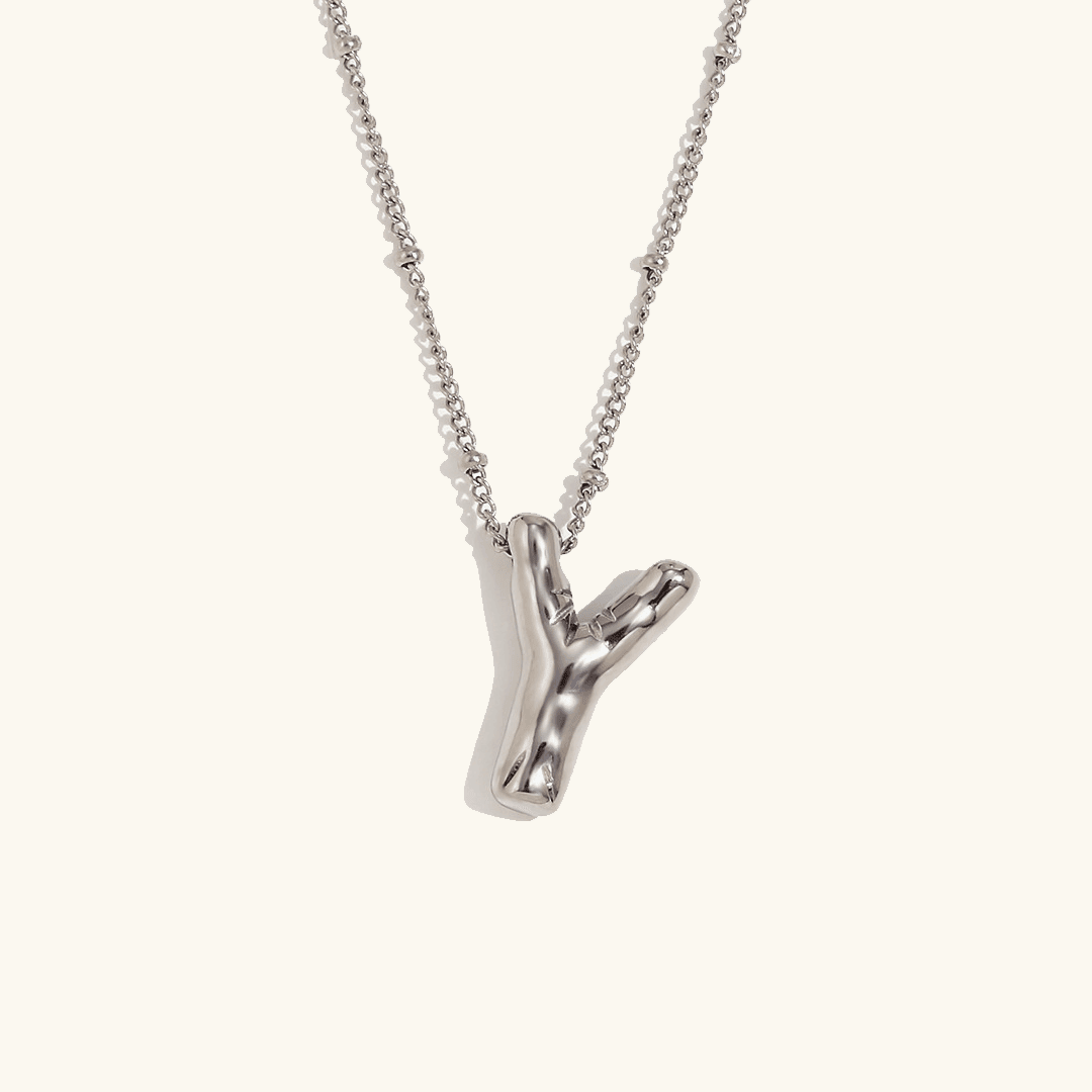 Balloon Initial Pendant Necklace - RIYOVA Jewelry