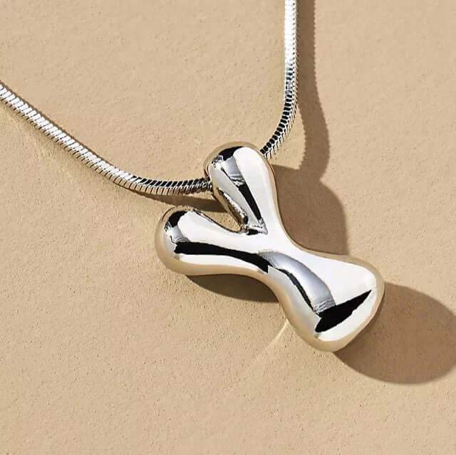 Yumi Bubble Initial Necklace - RIYOVA Jewelry