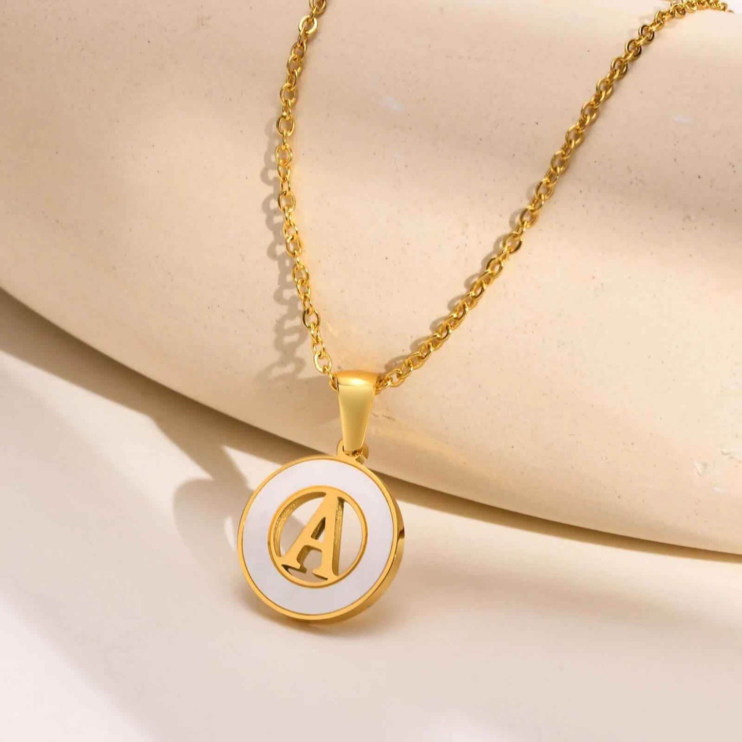 Ash Initial Pendant Necklace - RIYOVA Jewelry