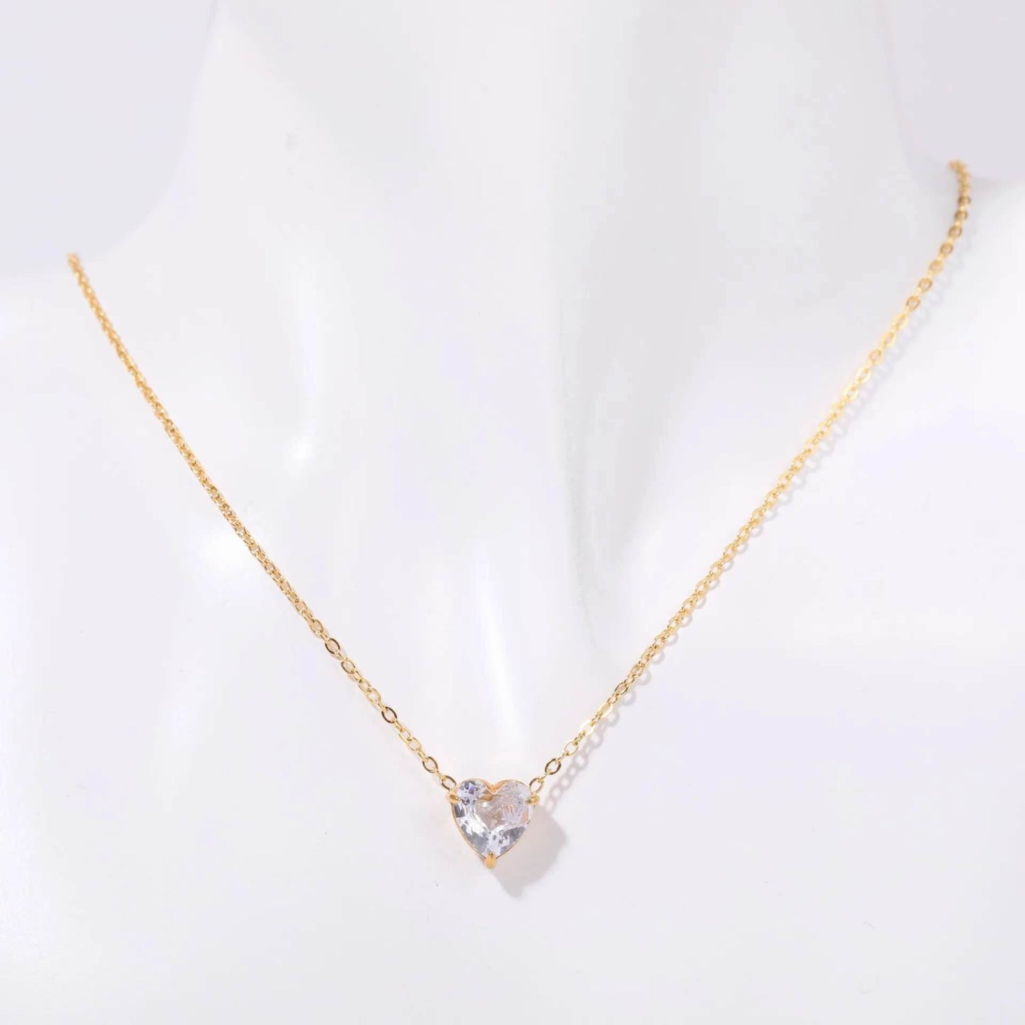 Birthstone Heart Necklace - RIYOVA Jewelry