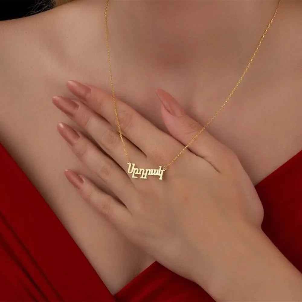 RIYOVA Custom Name Necklace in Any Language - RIYOVA Jewelry