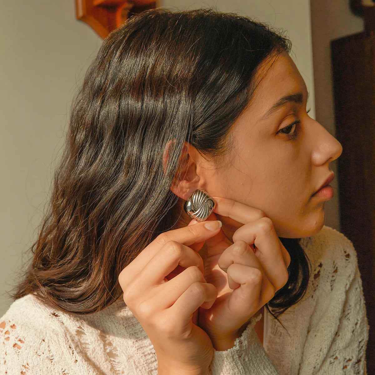 Nila Spiral Earrings - RIYOVA Jewelry