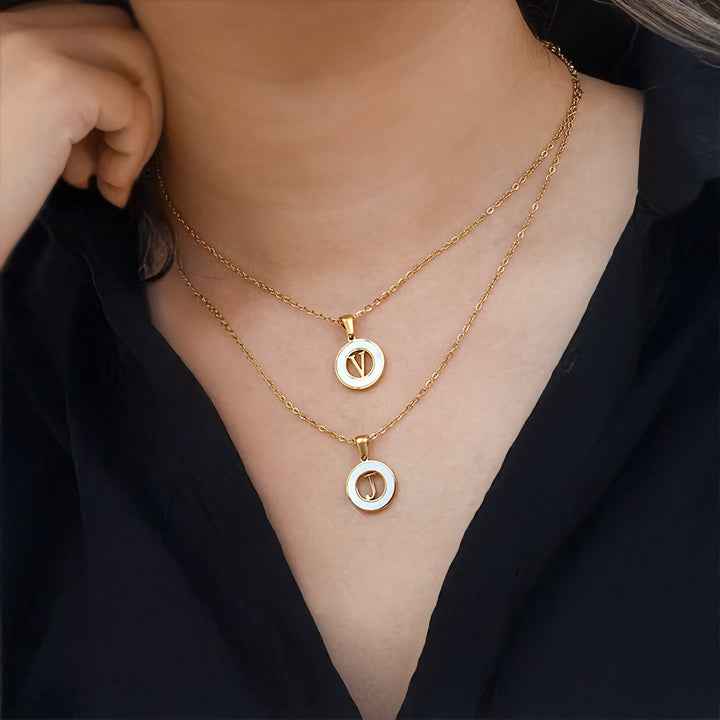 Ash Initial Pendant Necklace