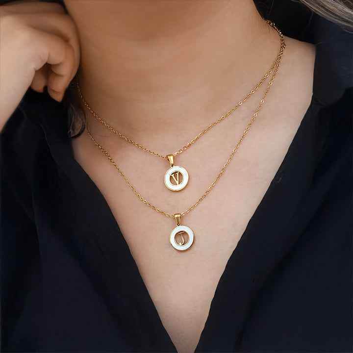 Ash Initial Pendant Necklace - RIYOVA Jewelry