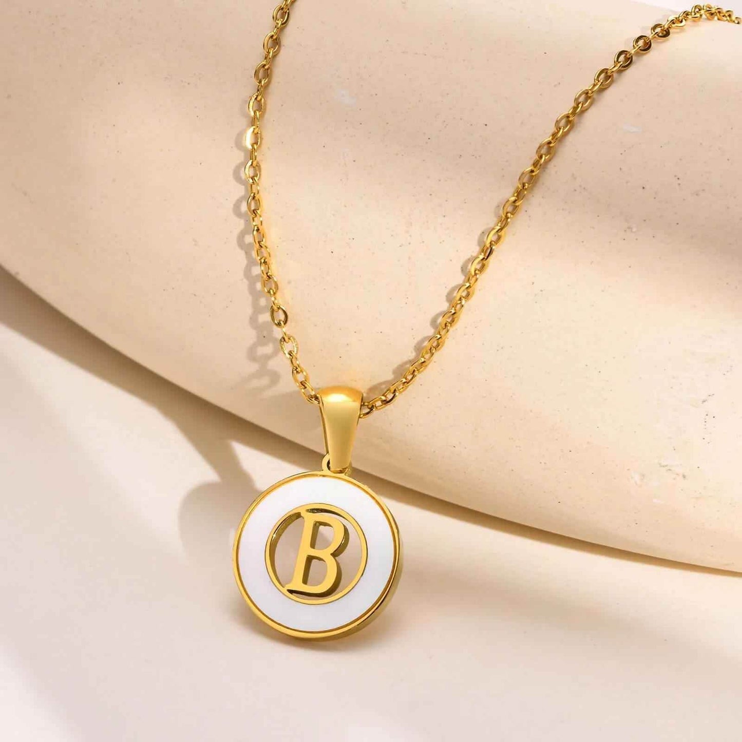 Ash Initial Pendant Necklace - RIYOVA Jewelry