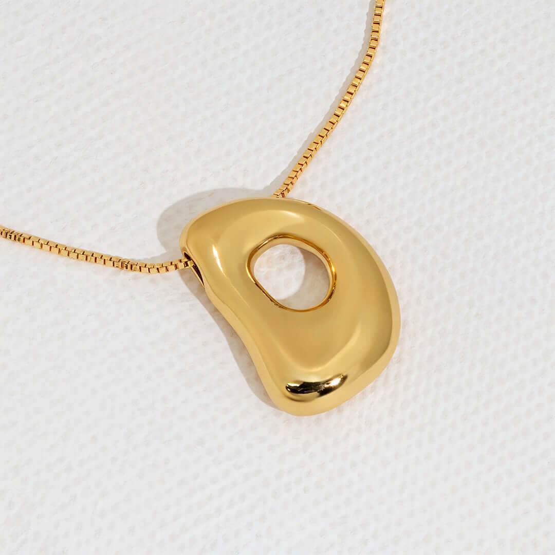 Yumi Bubble Initial Necklace - RIYOVA Jewelry