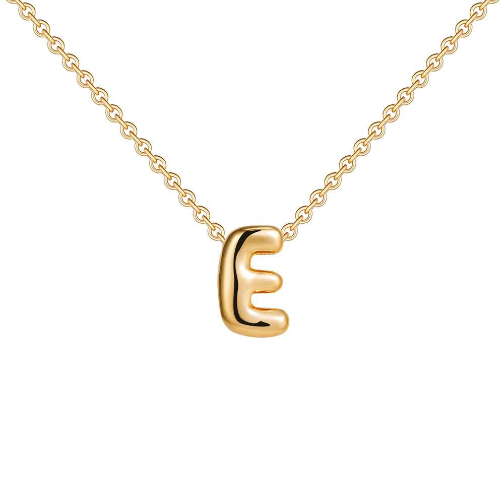 Dainty Mini Bubble Letter Necklace - RIYOVA Jewelry