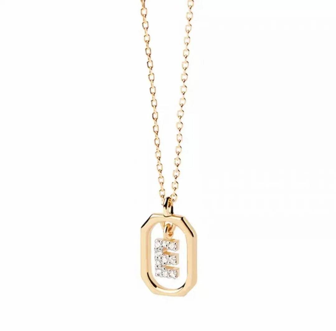 Roman Initial Pendant Necklace - RIYOVA Jewelry