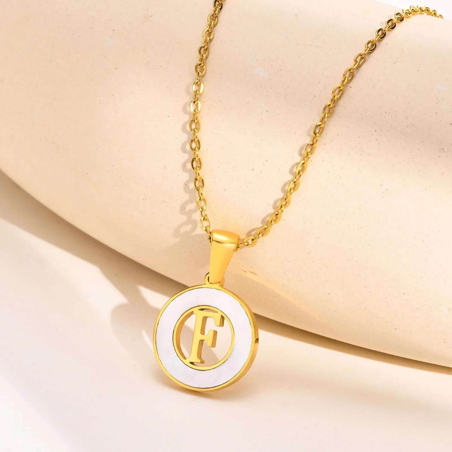 Ash Initial Pendant Necklace - RIYOVA Jewelry