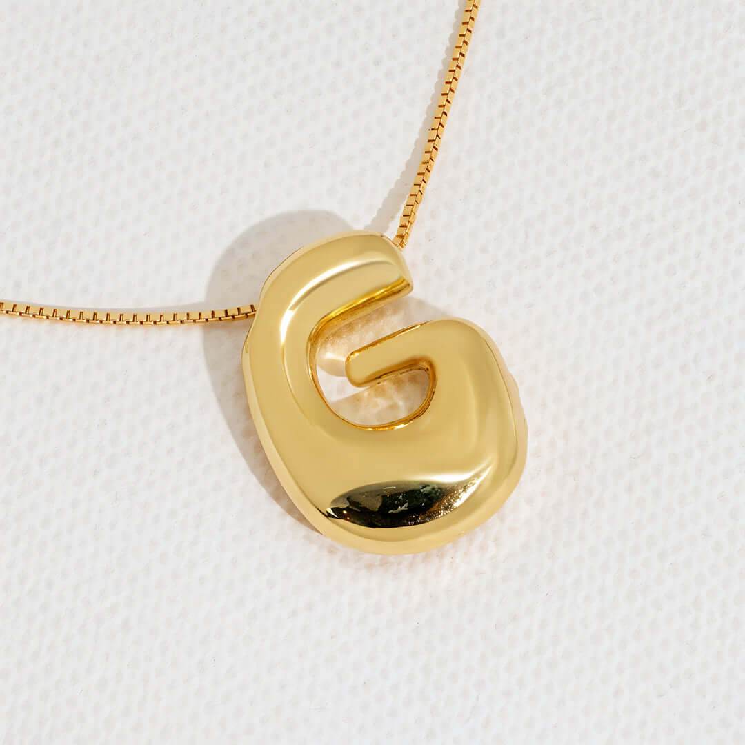 Yumi Bubble Initial Necklace - RIYOVA Jewelry