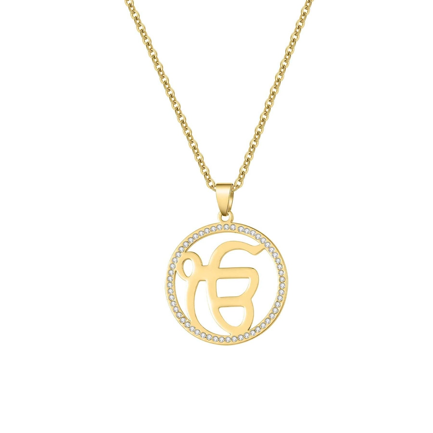 Onkar Radiance Zirconia Necklace - RIYOVA Jewelry