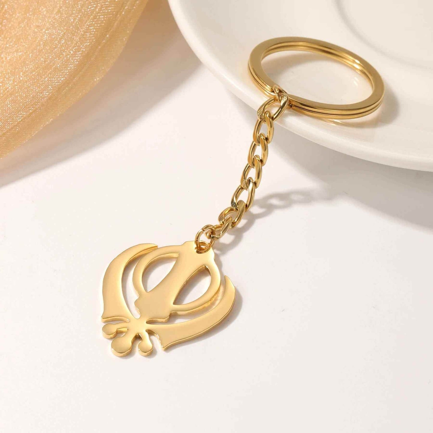 Khanda Sikh Keychain - RIYOVA Jewelry