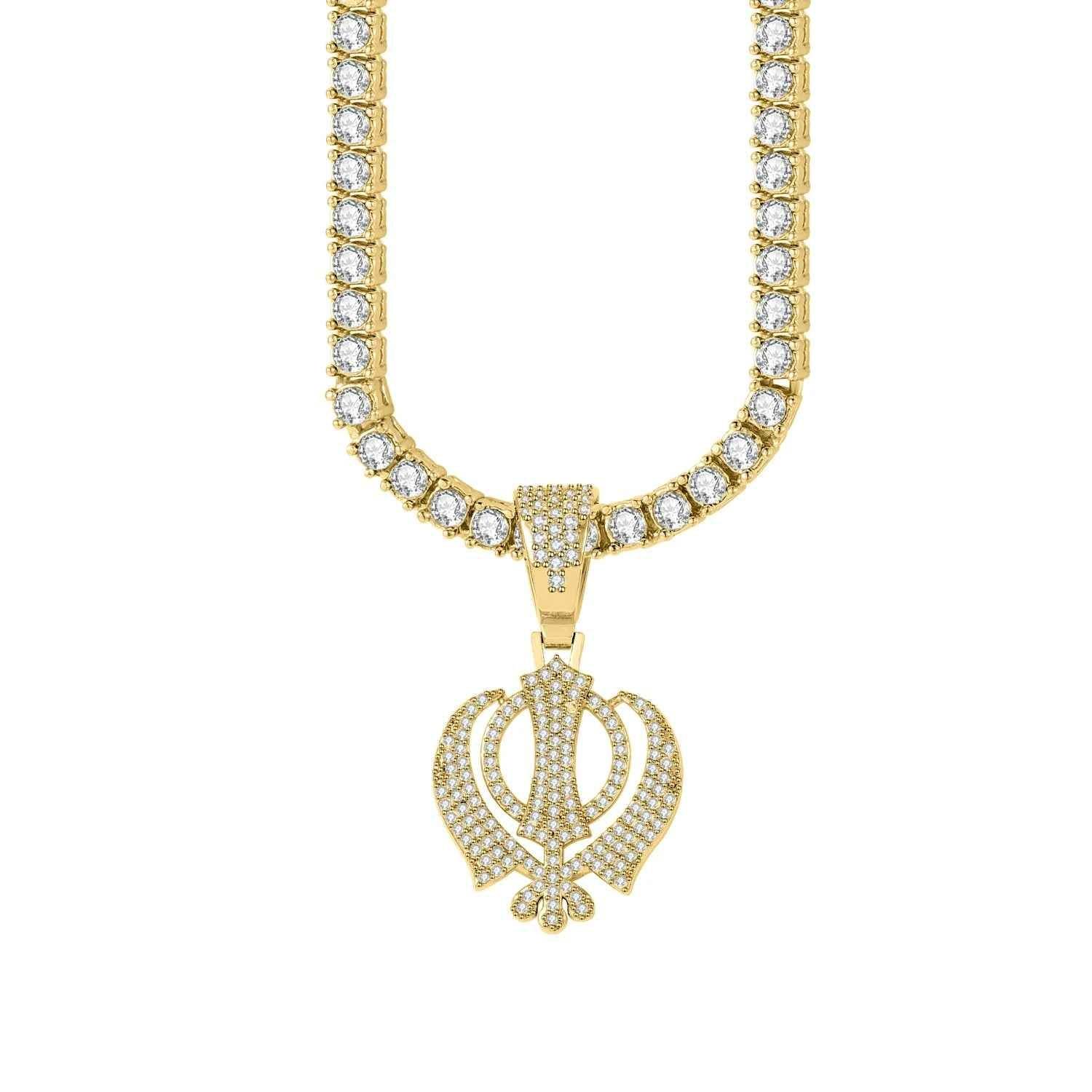 Radiance Khanda Zirconia Necklace - RIYOVA Jewelry