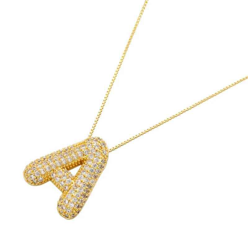 Infinity Puff Letter Necklace - RIYOVA Jewelry