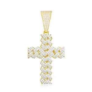 925 Iced Out Hip Hop Criss Pendant - RIYOVA Jewelry