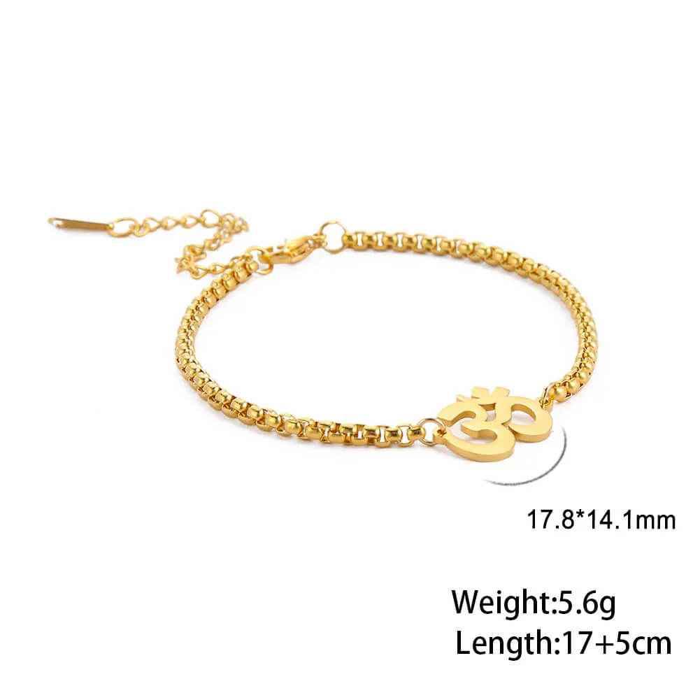 Om Shanti Om Bracelet - RIYOVA Jewelry