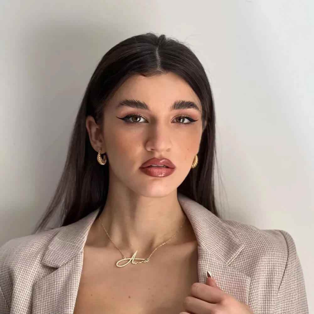 Dainty Signature Name Necklace - RIYOVA Jewelry