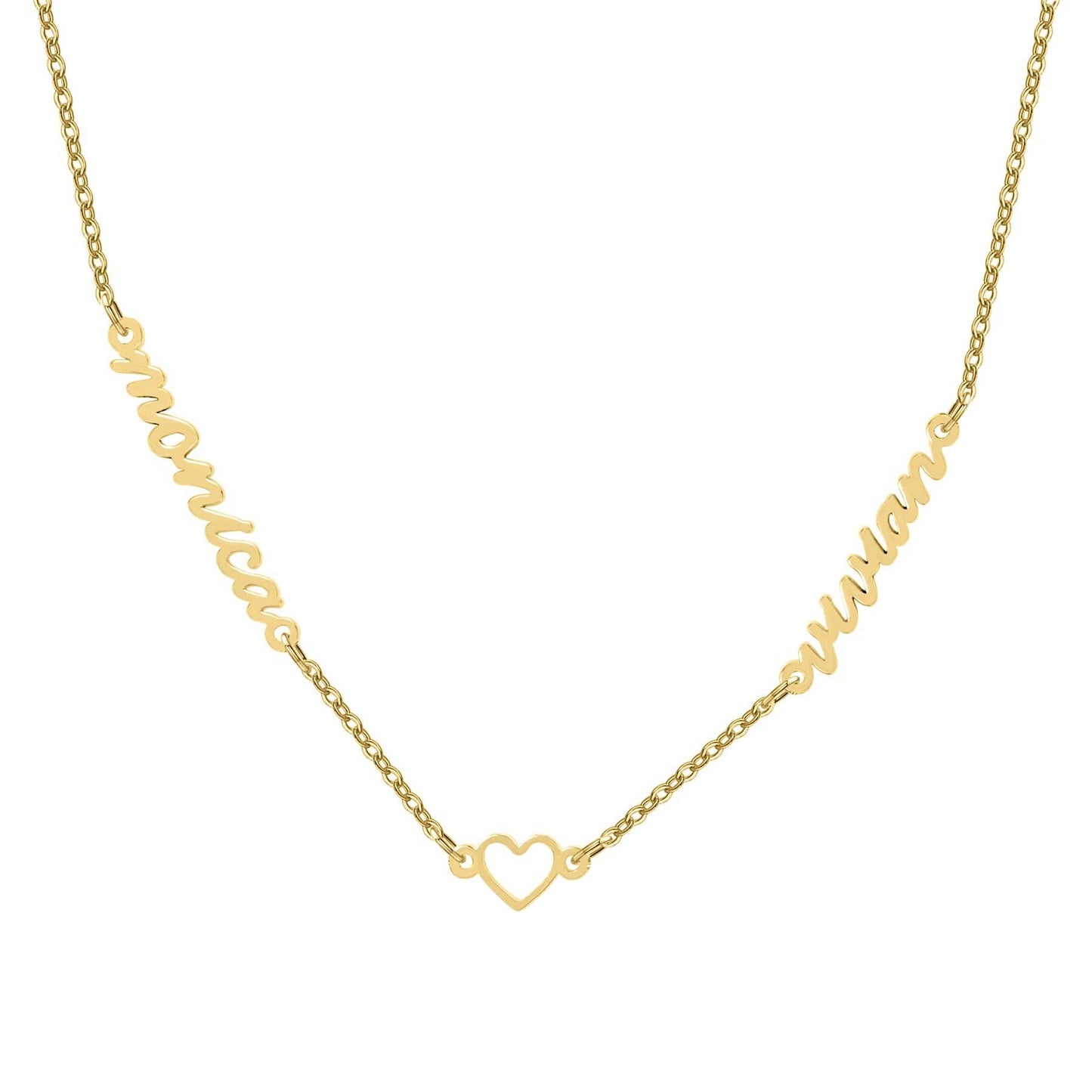 Custom Love Double Name Necklace - RIYOVA Jewelry