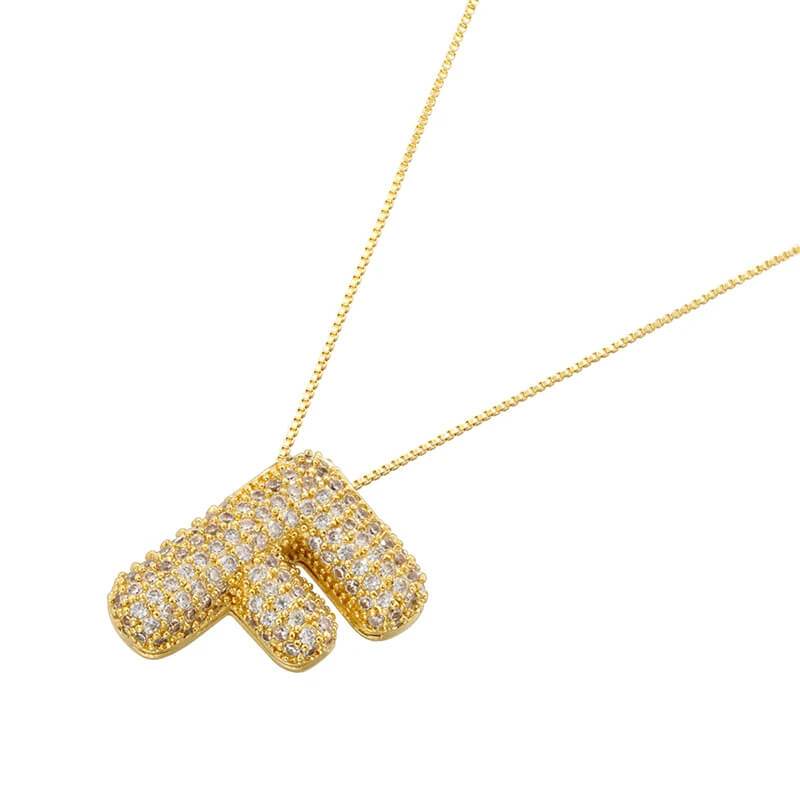 Infinity Puff Letter Necklace - RIYOVA Jewelry